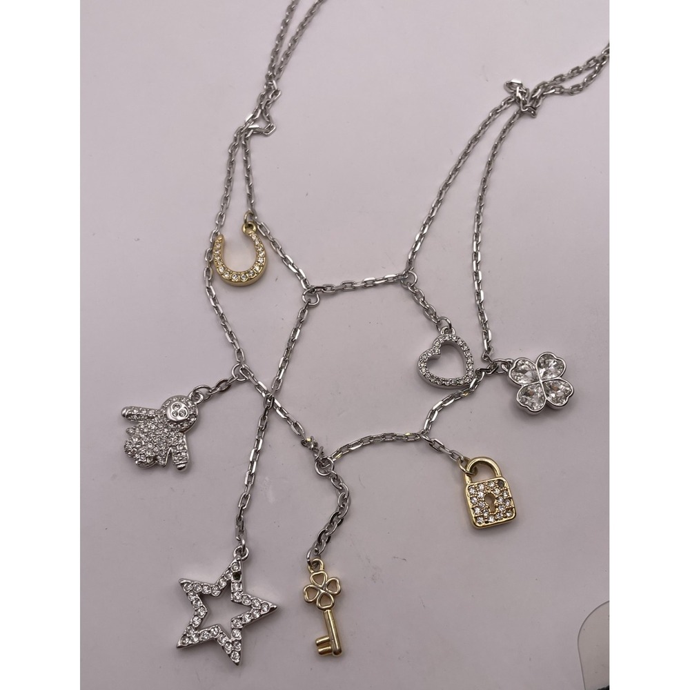Swarovski Multi-Strand Lucky Charms Necklace Retired Vintage Piece READ